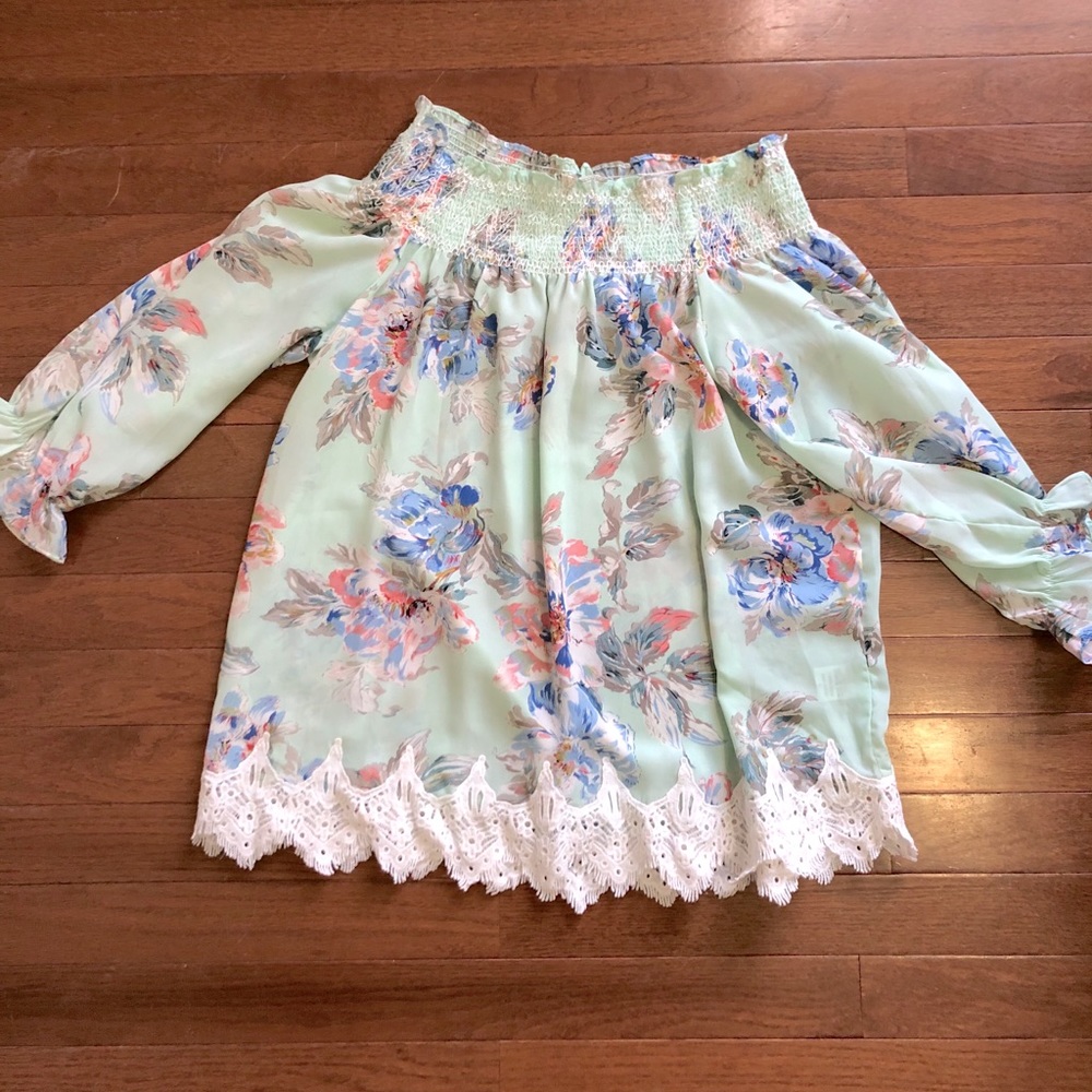 Off the shoulder floral top